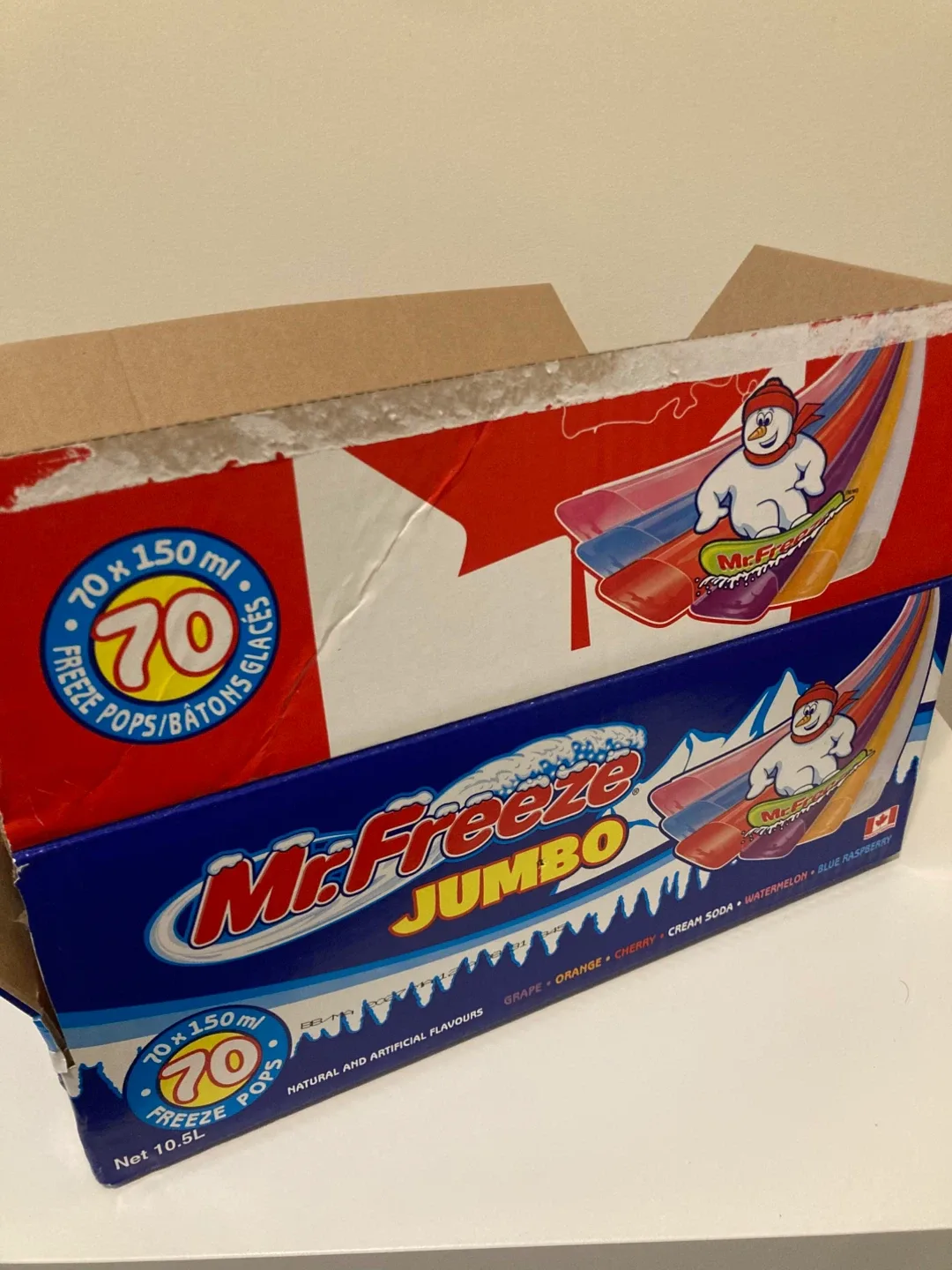 60 Mr. Freeze Jumbo Freeze Pops - 60 Count