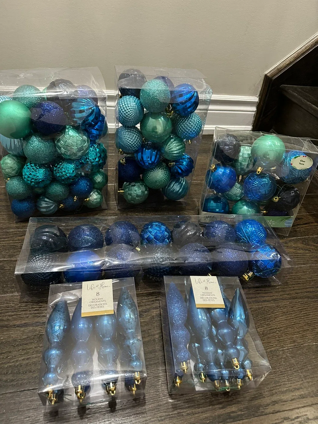 Life at Home Christmas Ornaments - Blue & Green