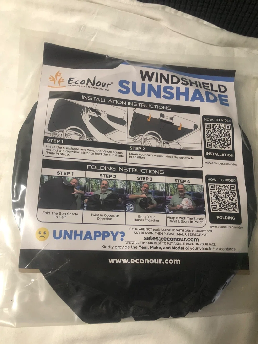 Econour Windshield Sunshade - Car Sun Shade image indicator(3)