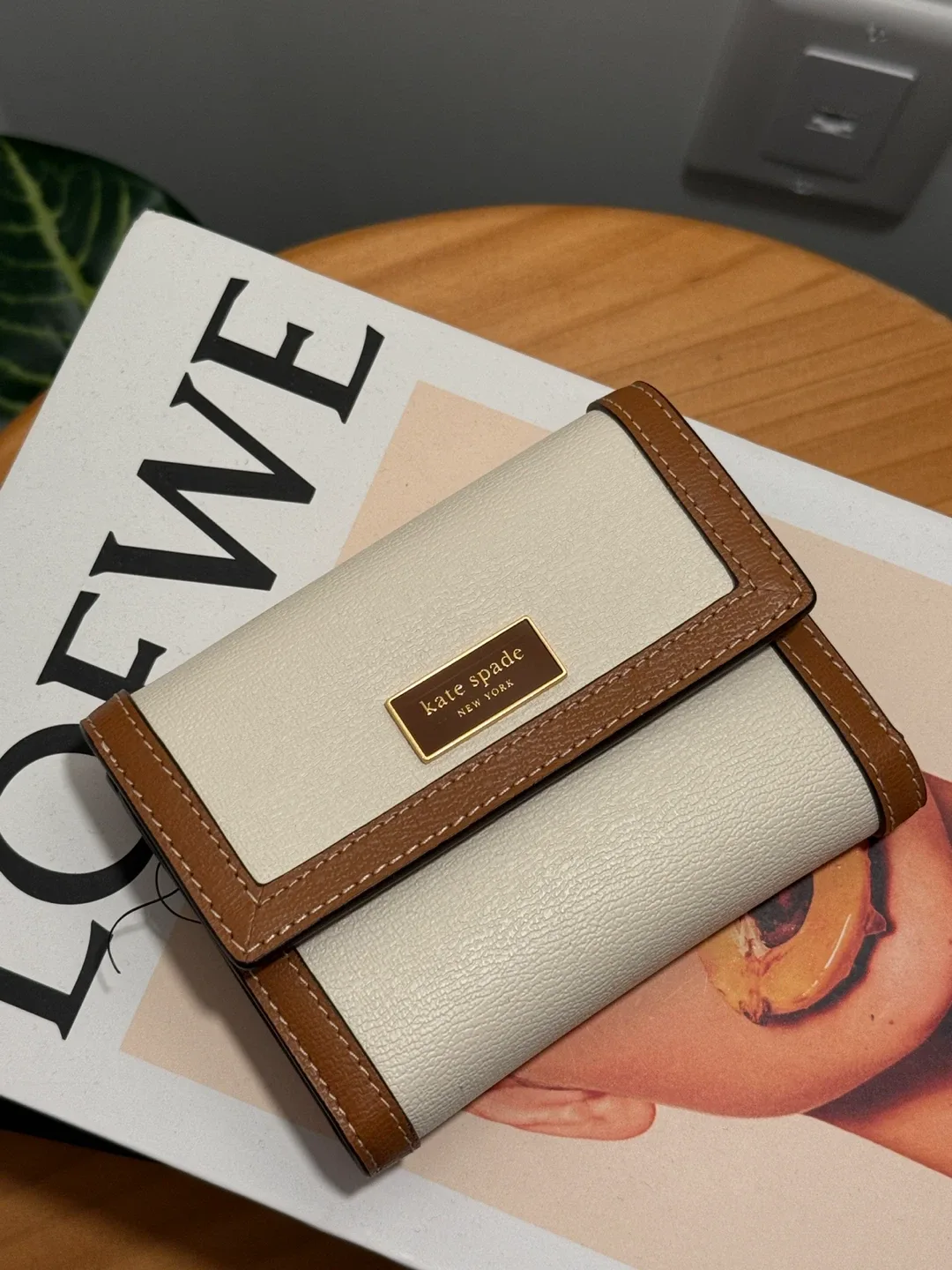 Kate Spade Cream & Brown Wallet