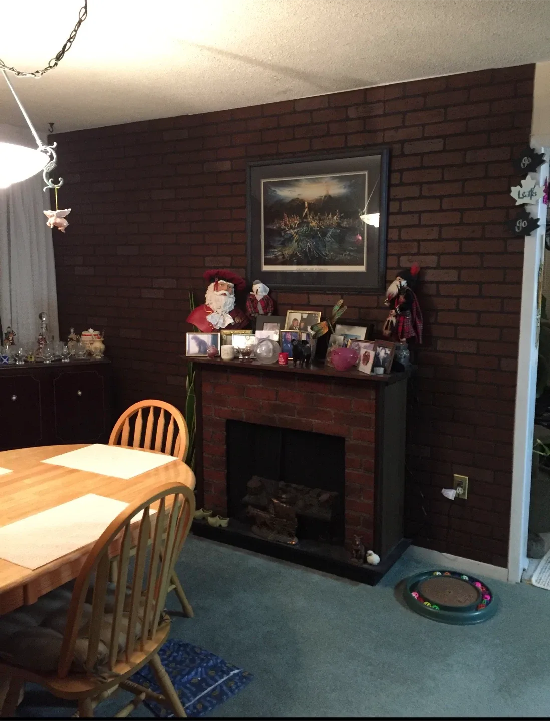 unique fireplace from the 60's or 70's