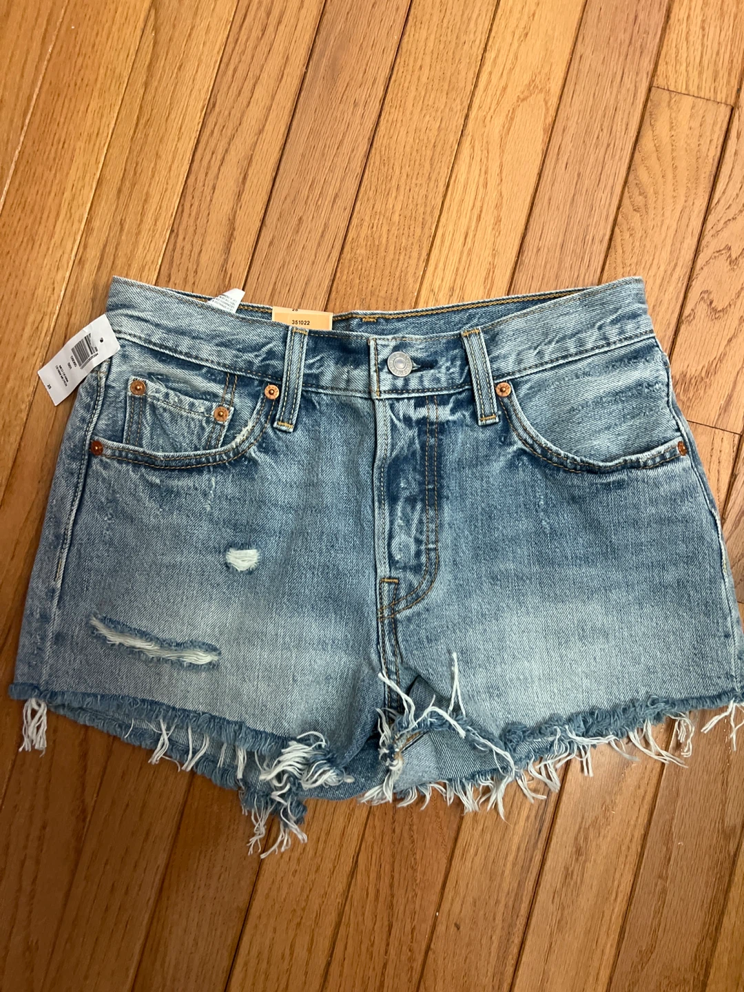 Levi's 501 Denim Shorts - Size 25 - photo 2