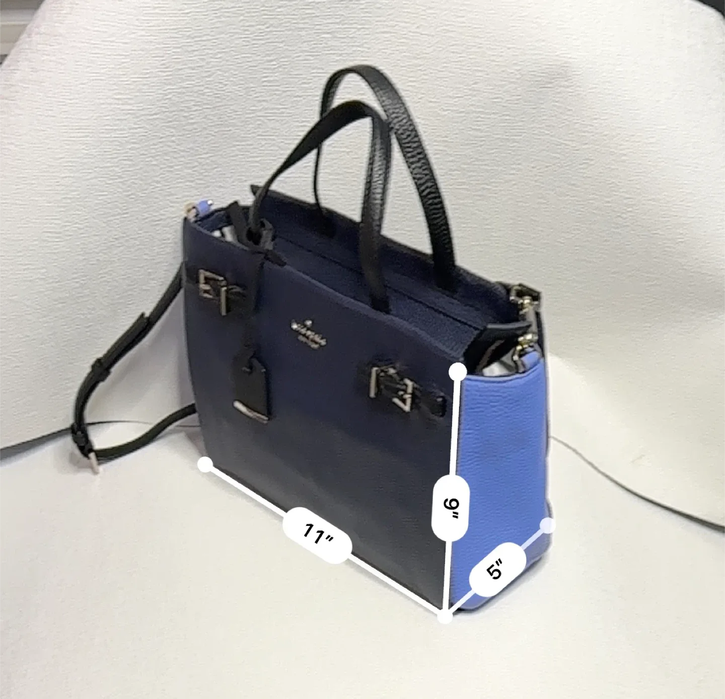 Kate Spade Navy/Purple Leather Satchel image indicator(5)