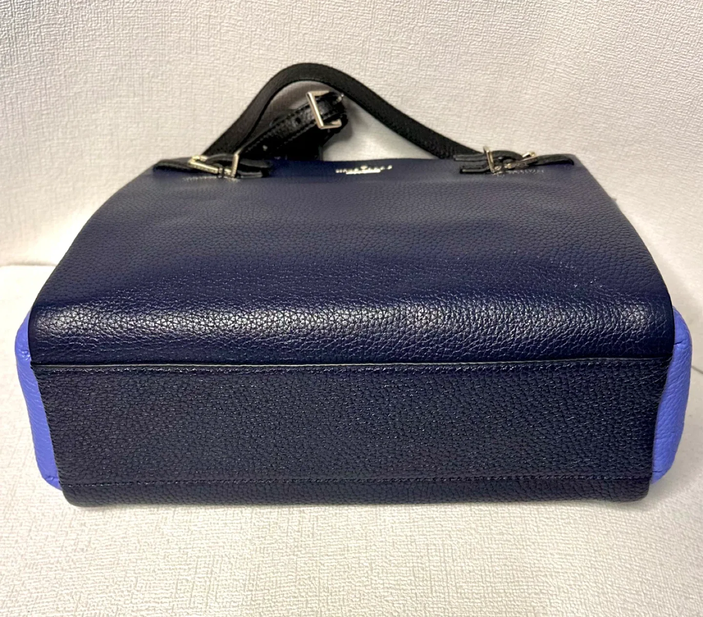 Kate Spade Navy/Purple Leather Satchel image indicator(6)