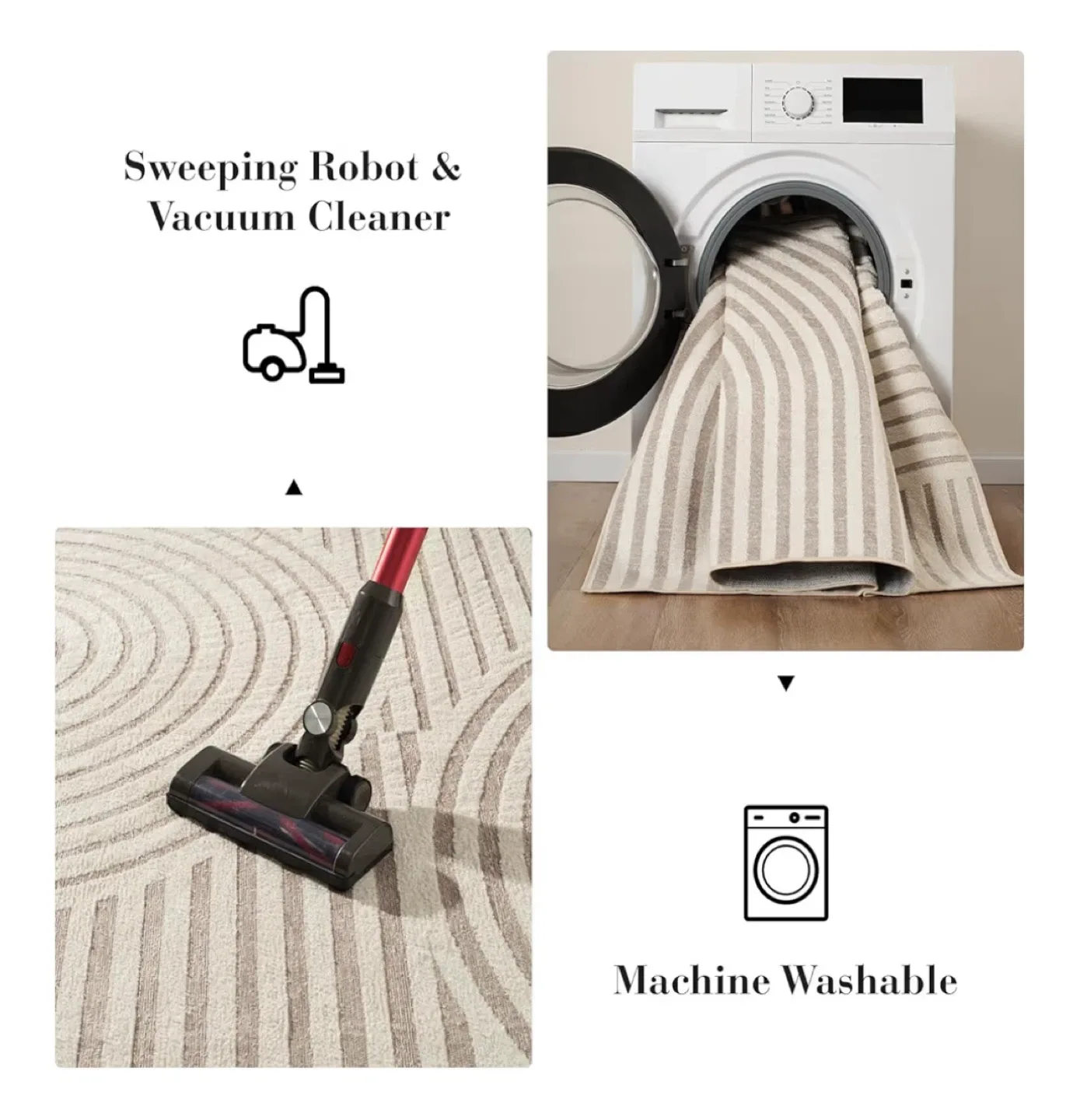 Geometric Patterned Area Rug 8x10 ft- Soft & Cozy image indicator(6)