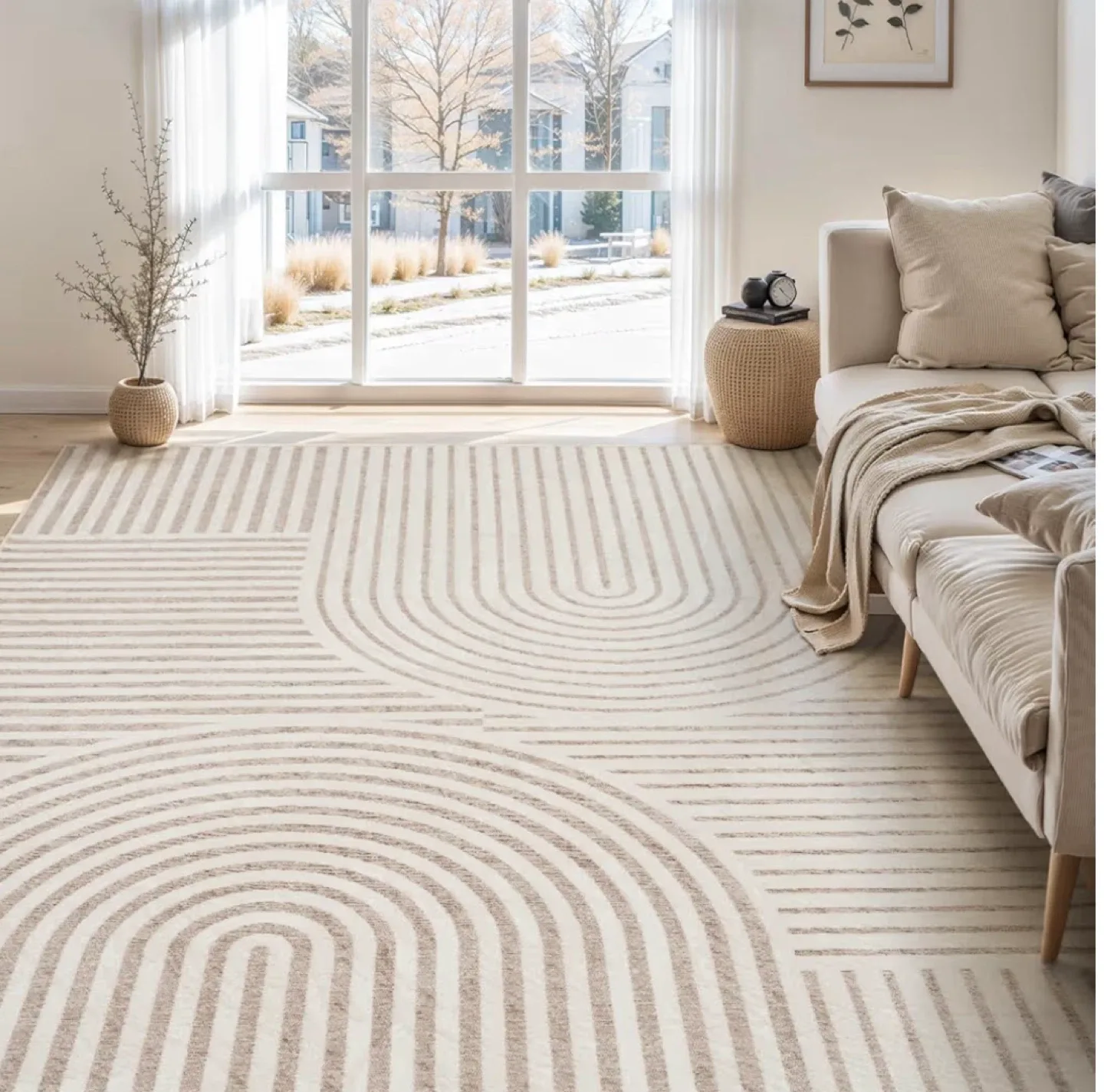 Geometric Patterned Area Rug 8x10 ft- Soft & Cozy image indicator(7)