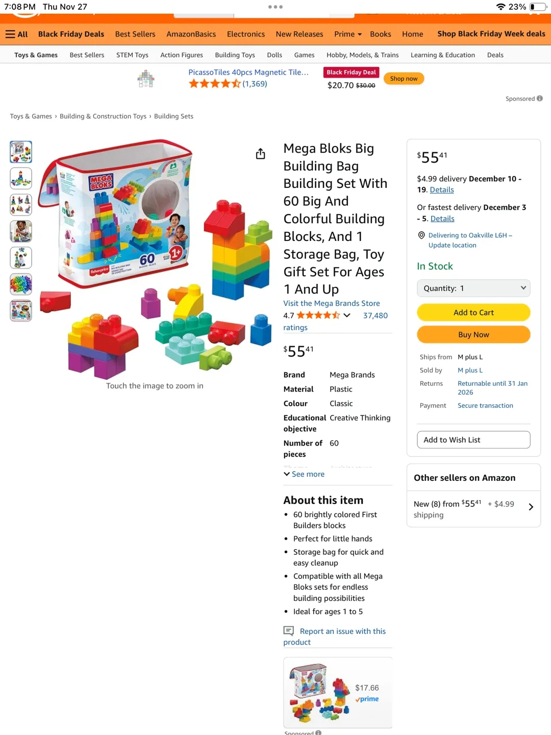 BAG OF ASSORTED MEGA BLOKS (SEE DESCRIPTION) image indicator(5)
