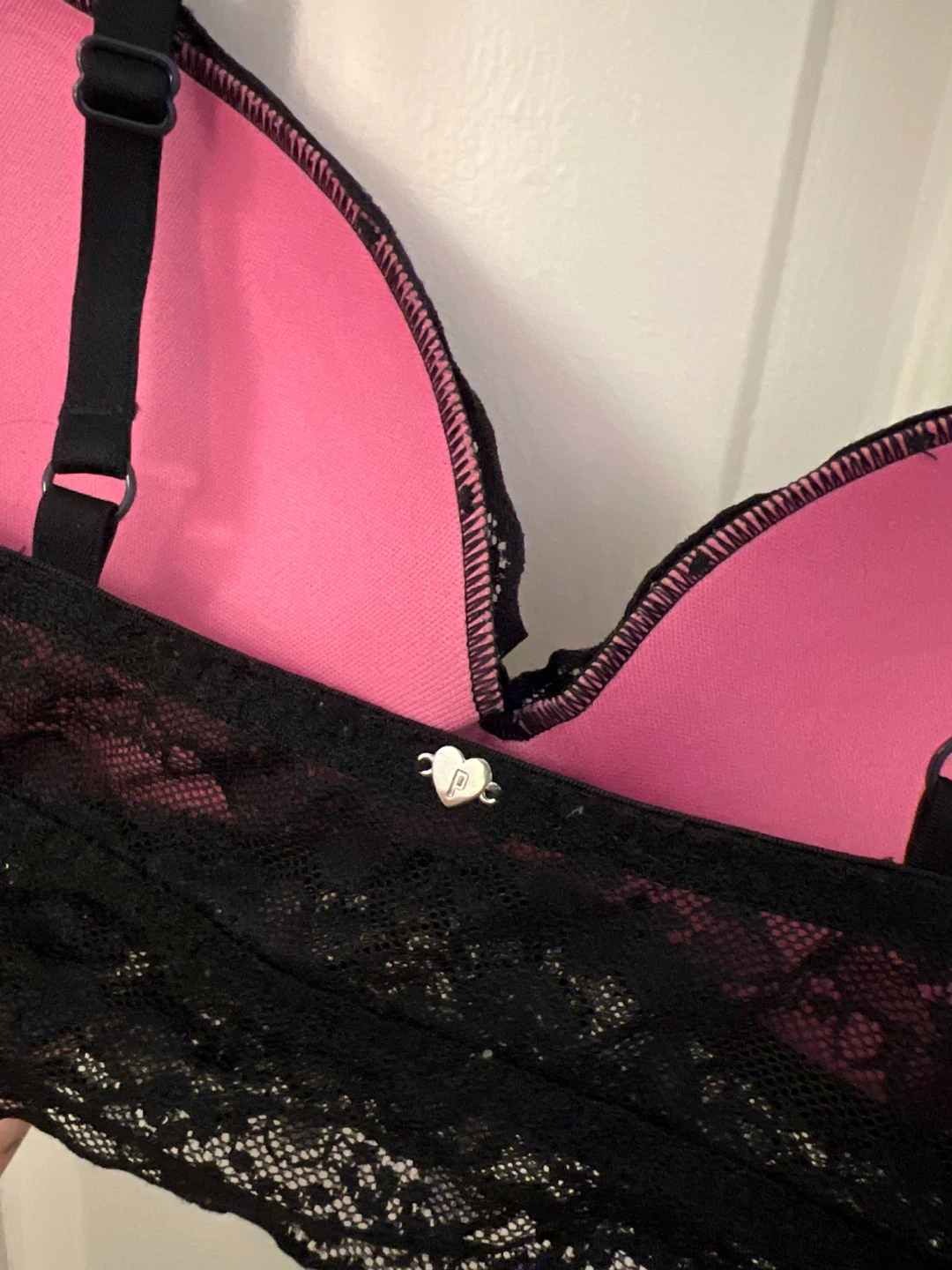 Victoria's Secret PINK Black Lace Bralette - photo 3