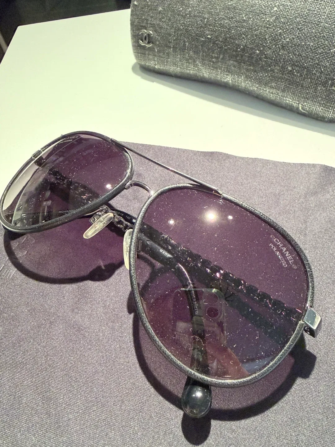 Chanel Aviator Sunglasses with Case