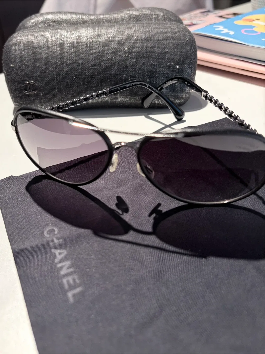 Chanel Aviator Sunglasses with Case image indicator(2)