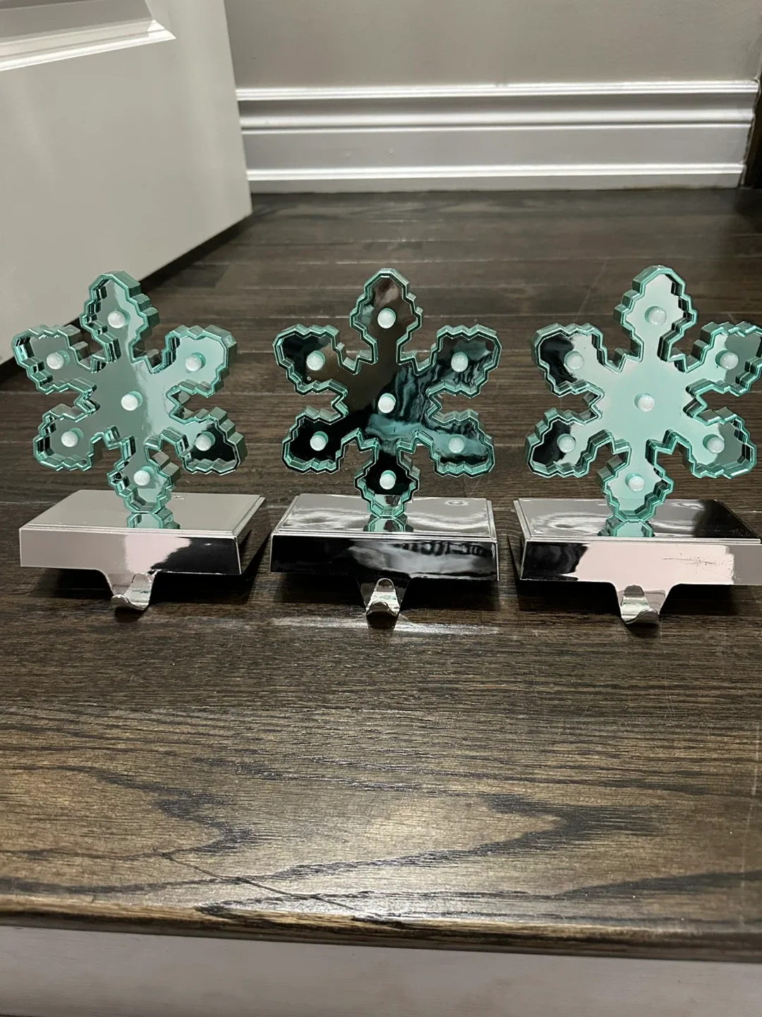 Snowflake Christmas Stocking Holders image indicator(3)