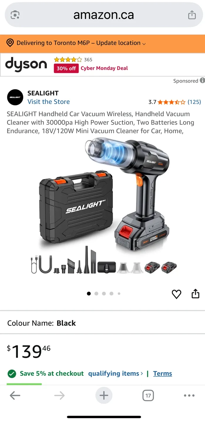 SEALIGHT Handheld  Vacuum -  New!