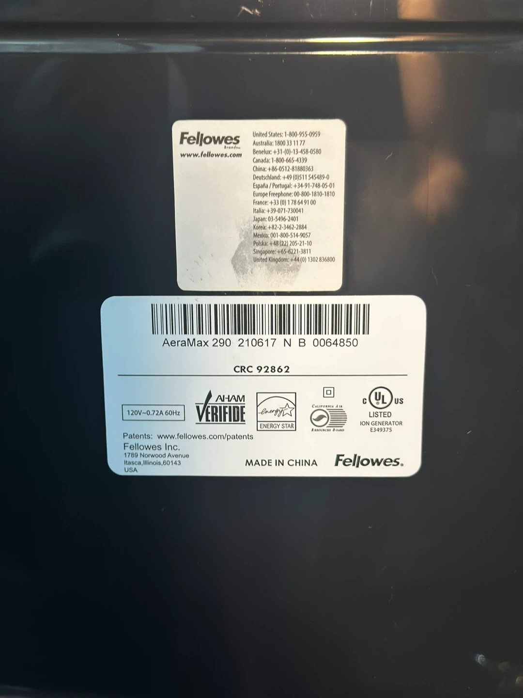Fellowes AeraMax 290 Air Purifier - photo 3