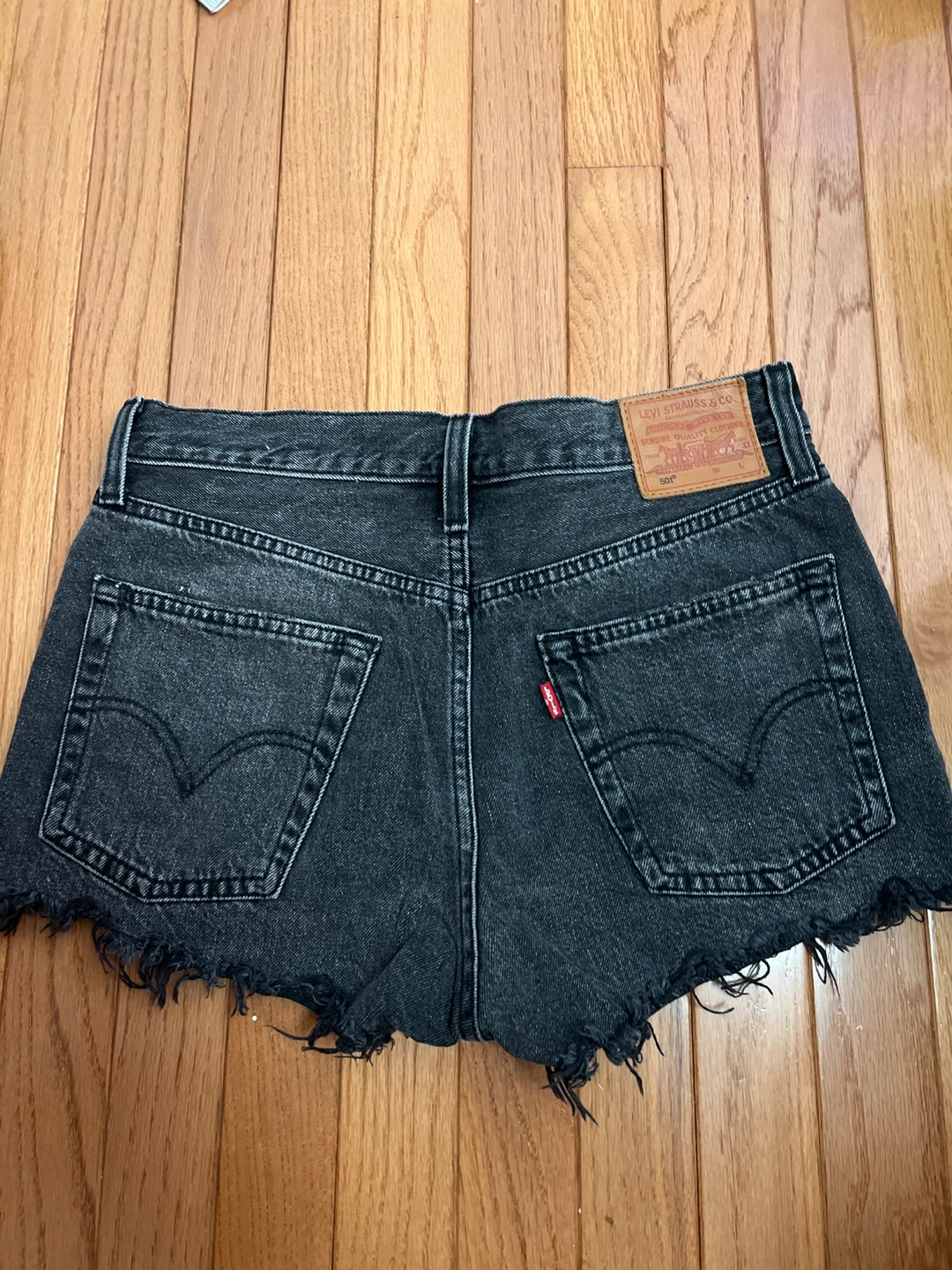 Levi's 501 Black Denim Shorts