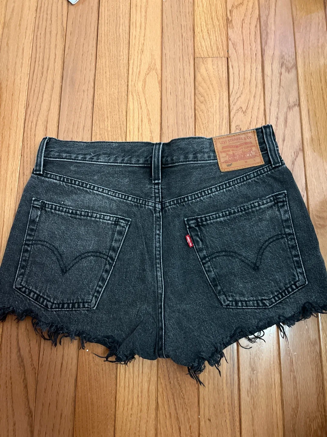 Levi's 501 Black Denim Shorts