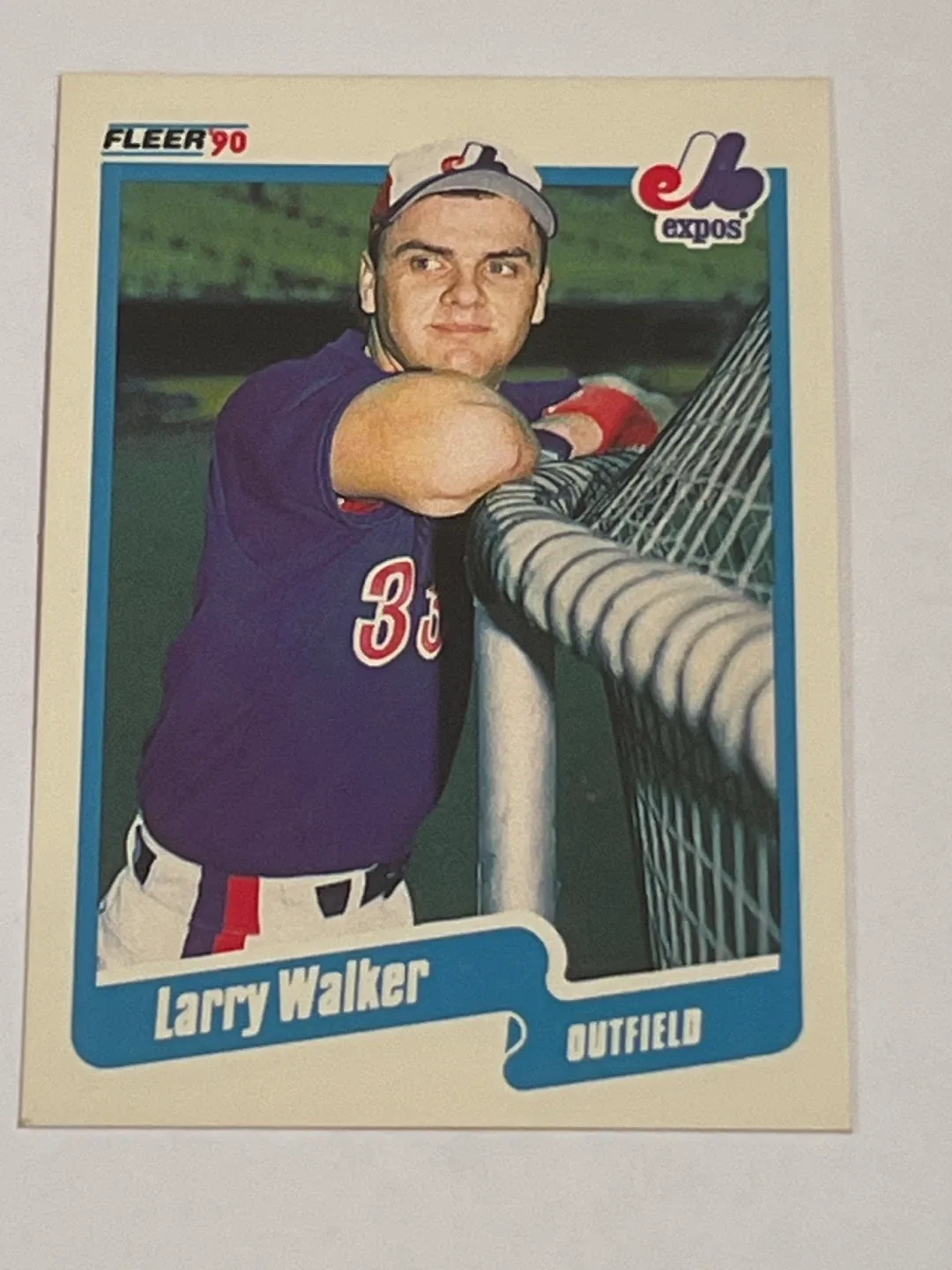 Larry Walker Rookie Card 1990 Fleer #363