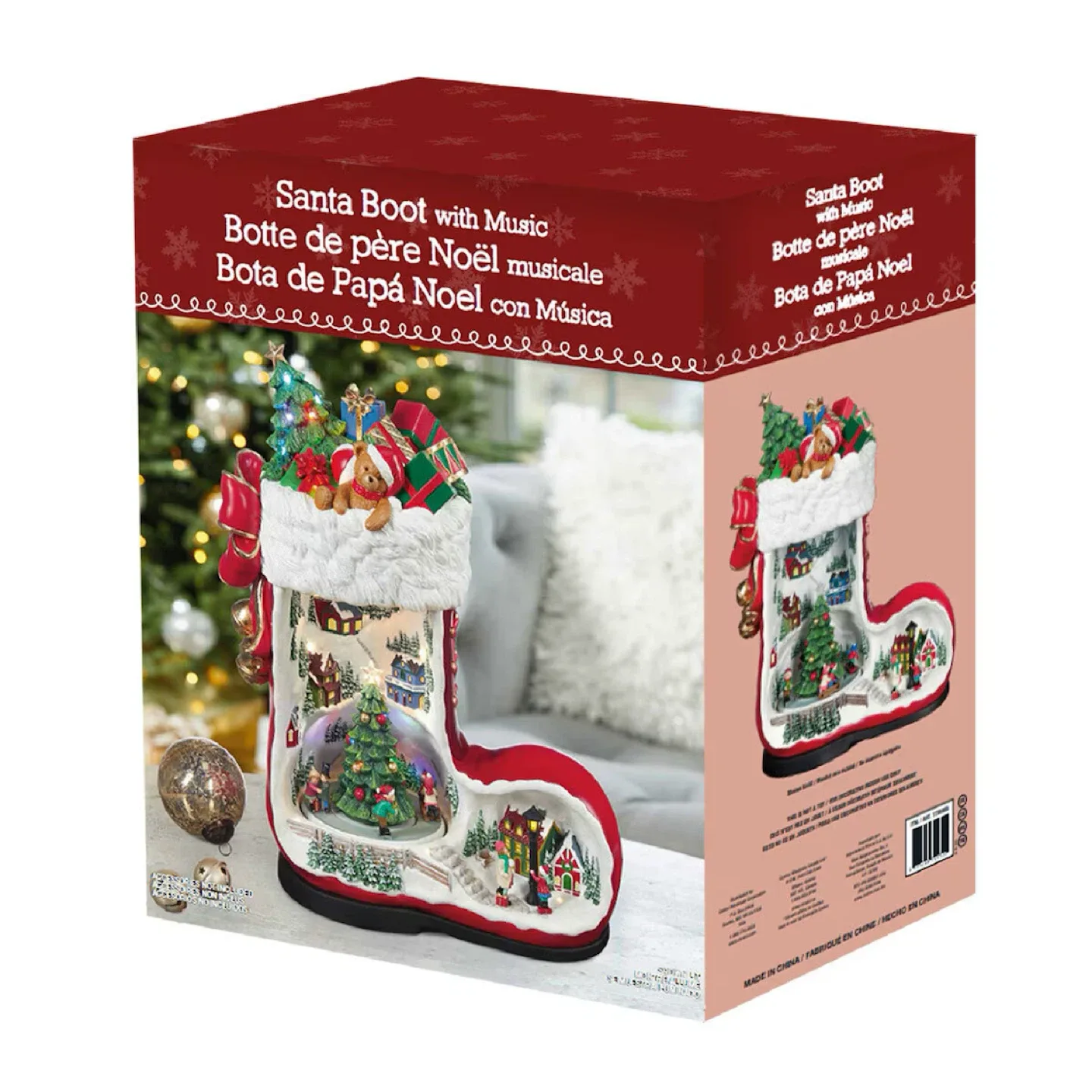 Santa Boot with Music - 17.4 in