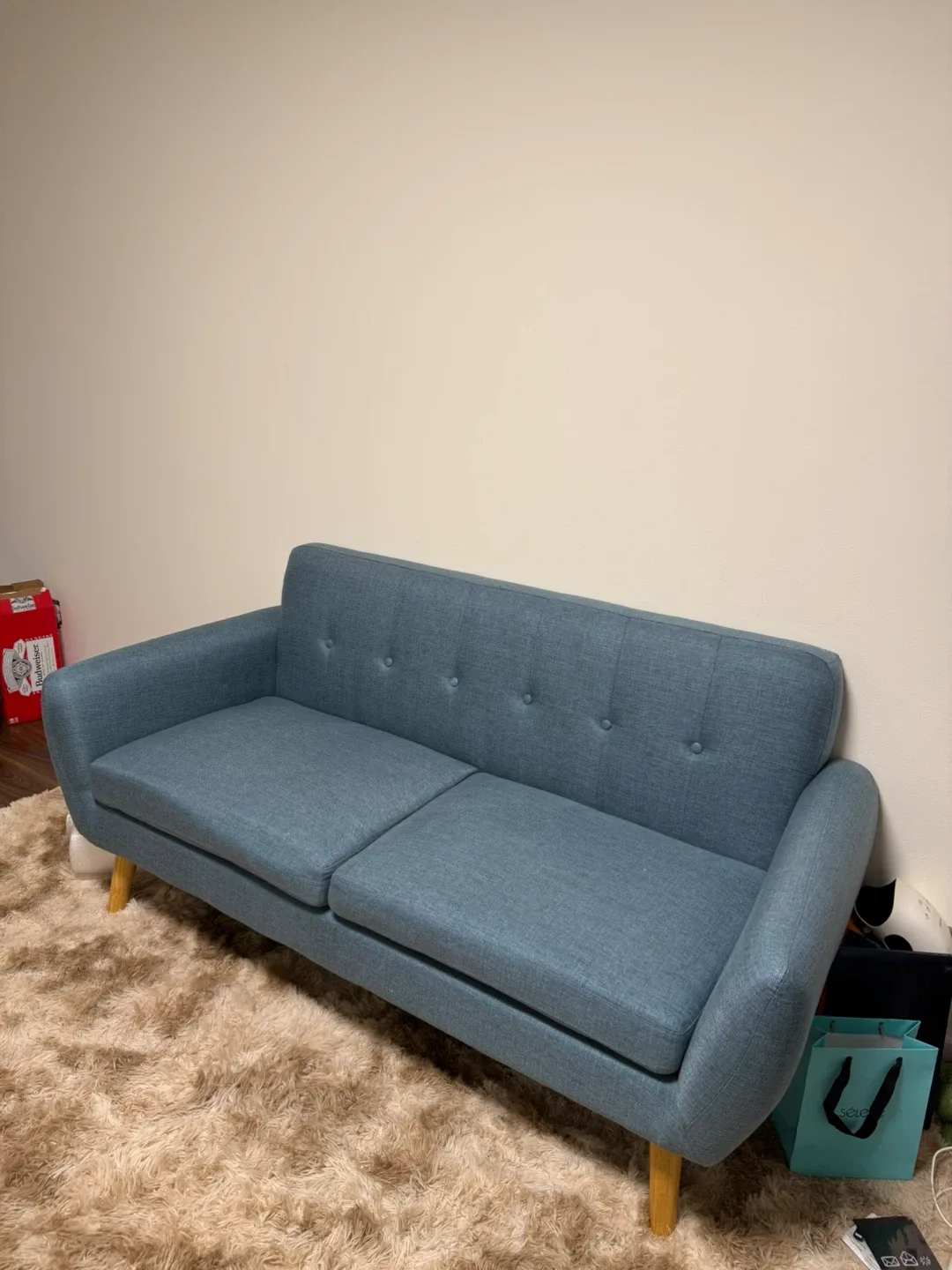 Blue Loveseat Sofa image indicator(6)