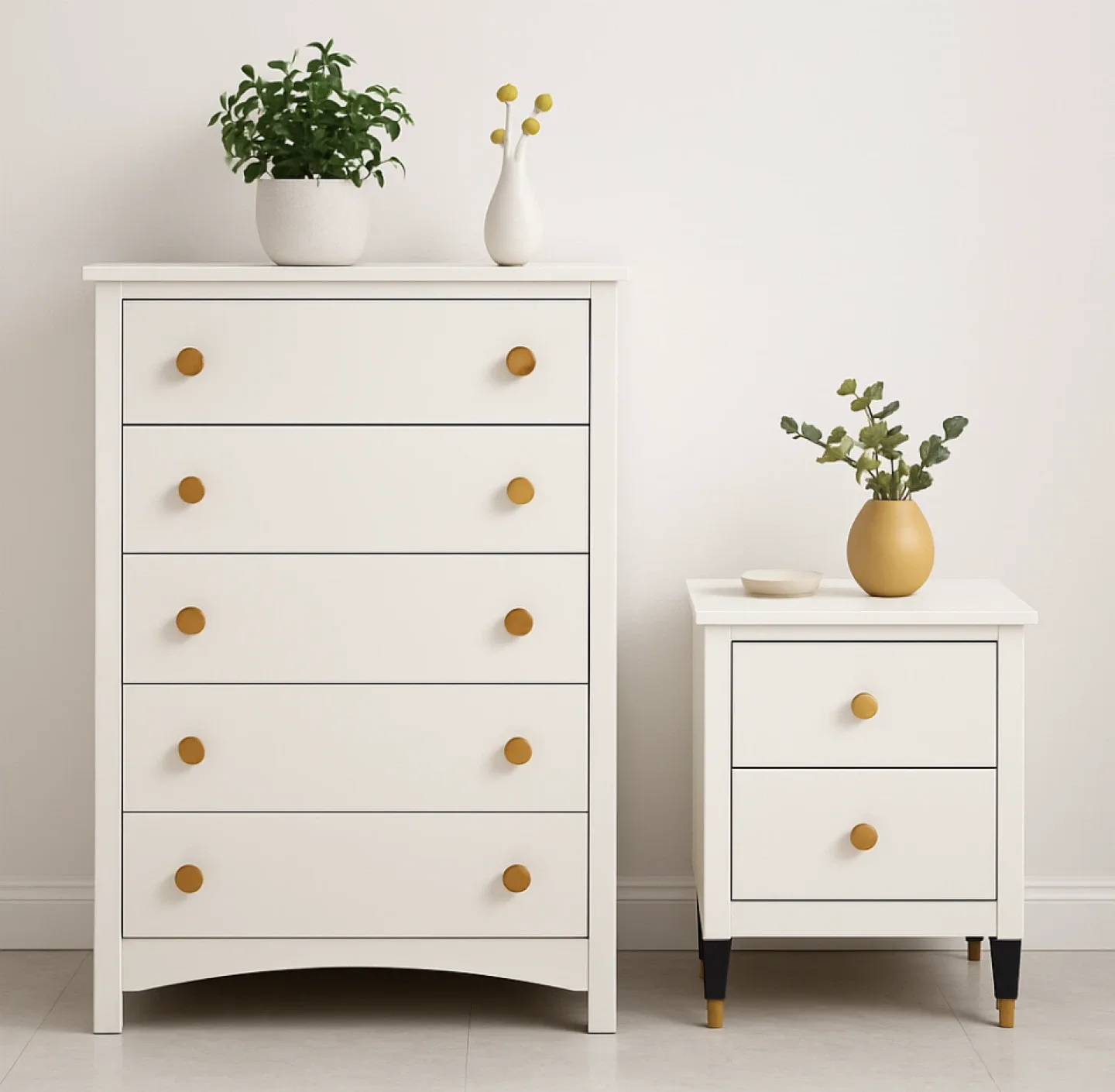 White 2-Drawer Nightstand image indicator(10)