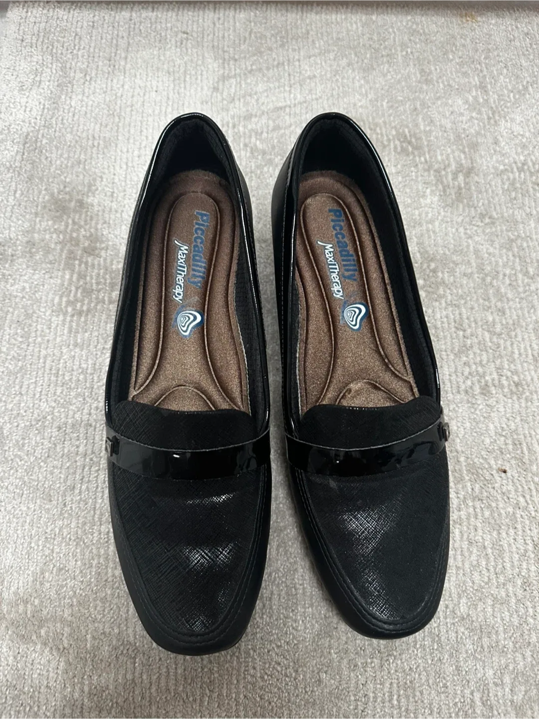 Piccadilly Black Loafers - Size 8