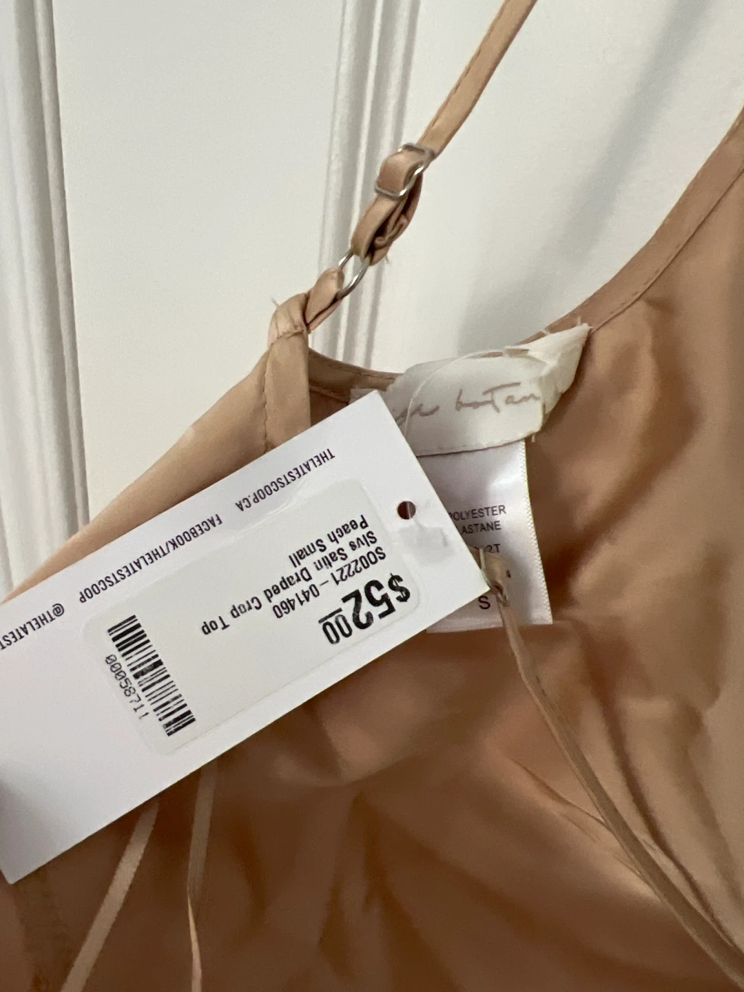 The Latest Scoop Satin Draped Crop Top - Small - photo 3