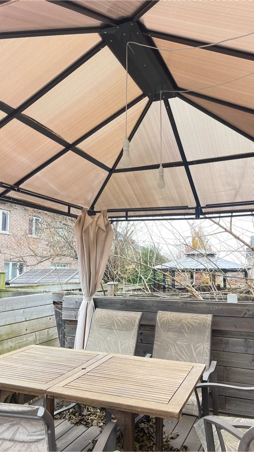 Outdoor Gazebo with Curtains image indicator(3)