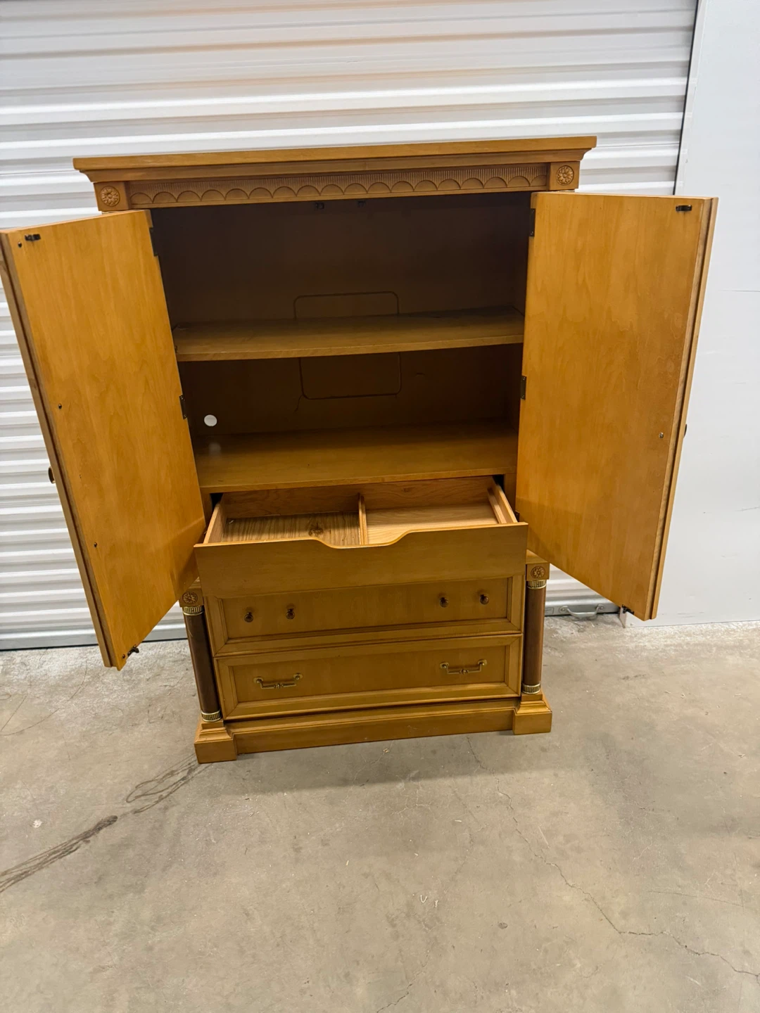 Stanley Wooden Armoire with Drawers - photo 2