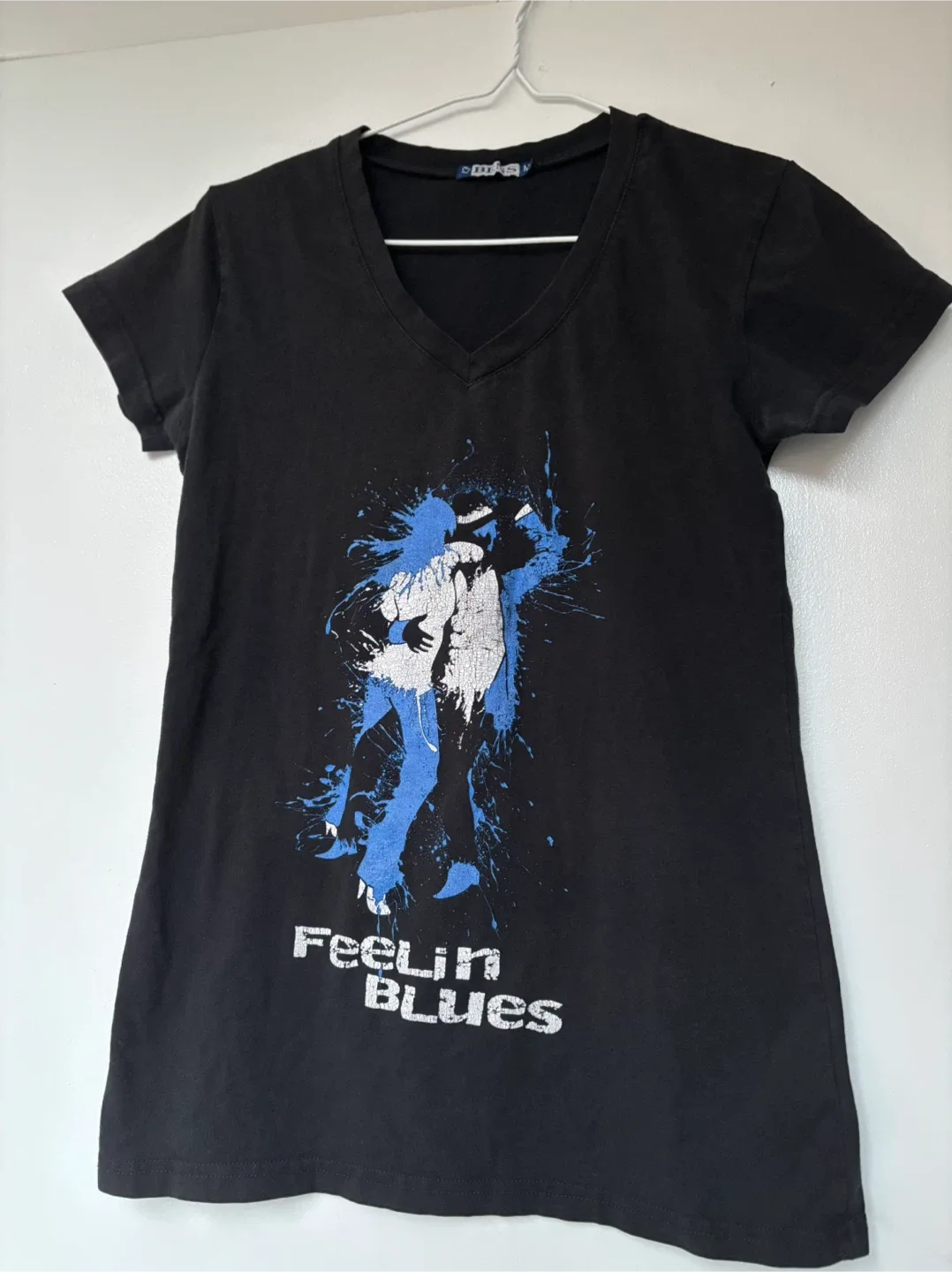 Feelin Blues Black Graphic Tee