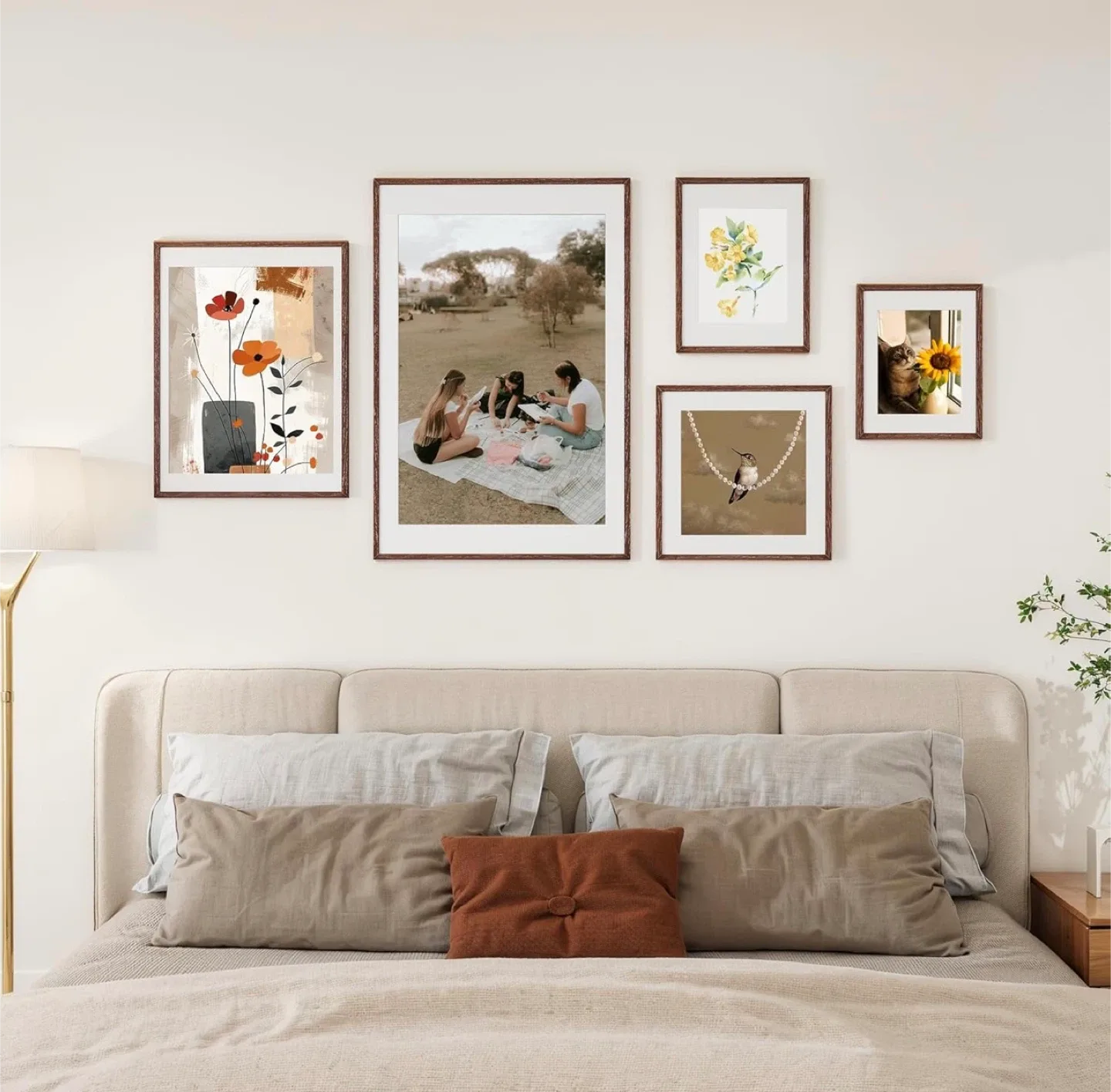 24x30 Inch Walnut Oak Frame -picture frame image indicator(4)