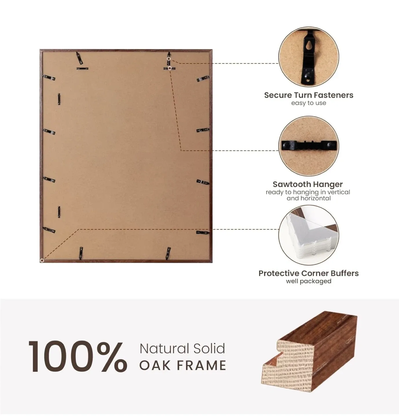 24x30 Inch Walnut Oak Frame -picture frame image indicator(8)
