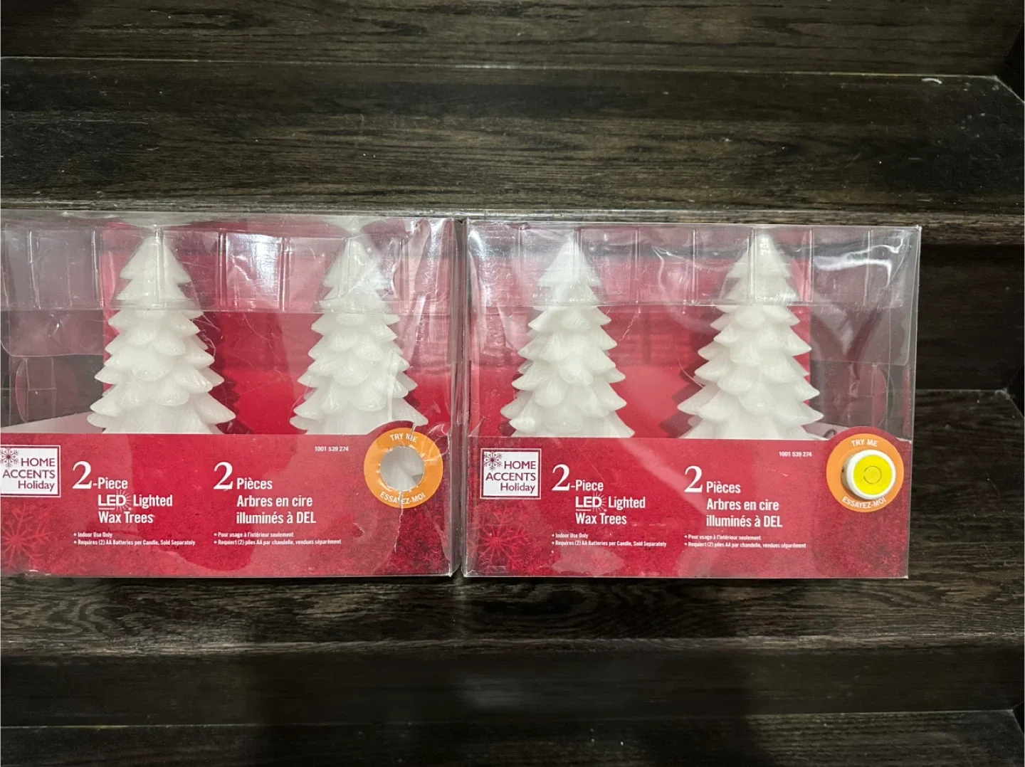Home Accents Holiday LED Wax Trees - New