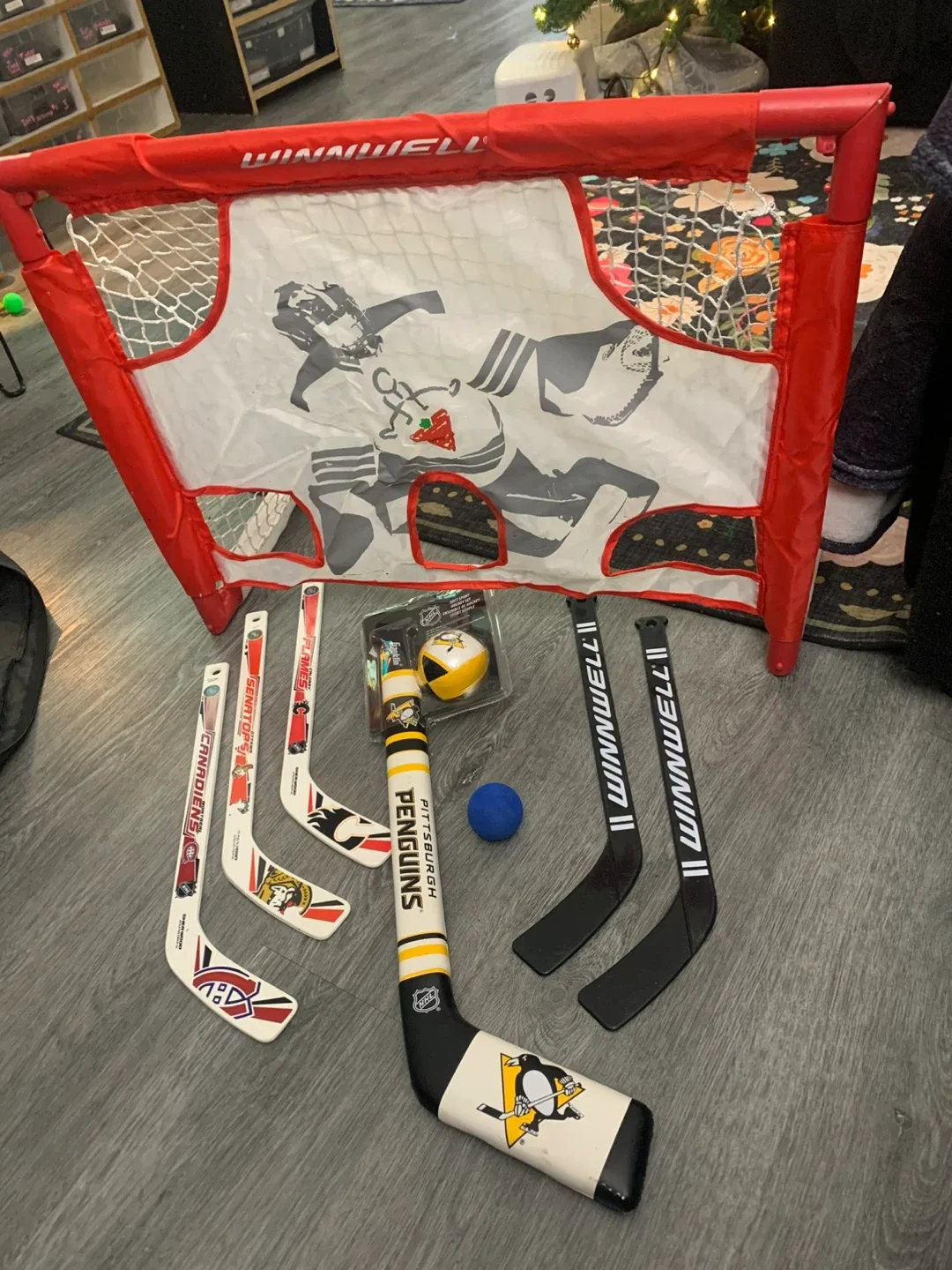 Winwell Hockey Net & Mini Hockey Sticks image indicator(2)