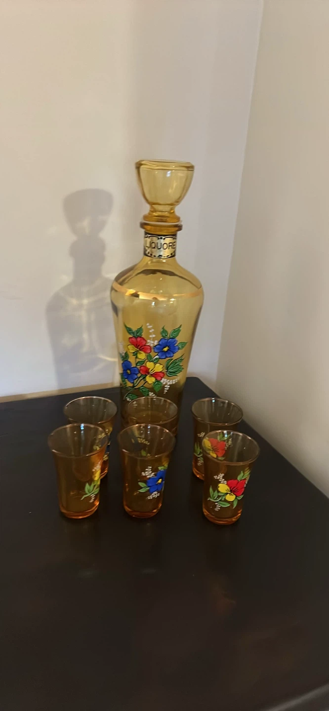 1970s Vintage Liqueur Decanter Set
