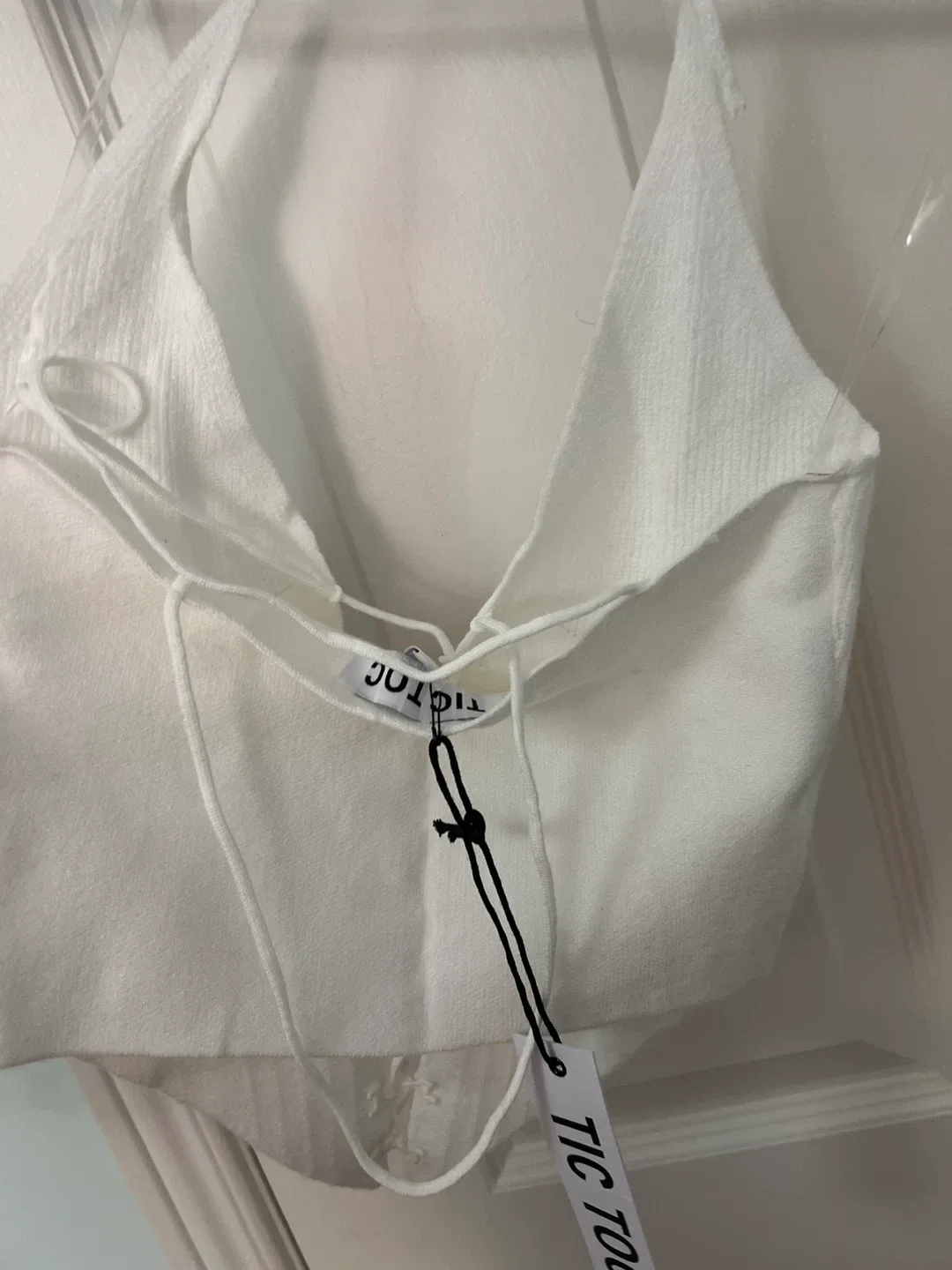 New Tic Toc White Halter Top image indicator(3)