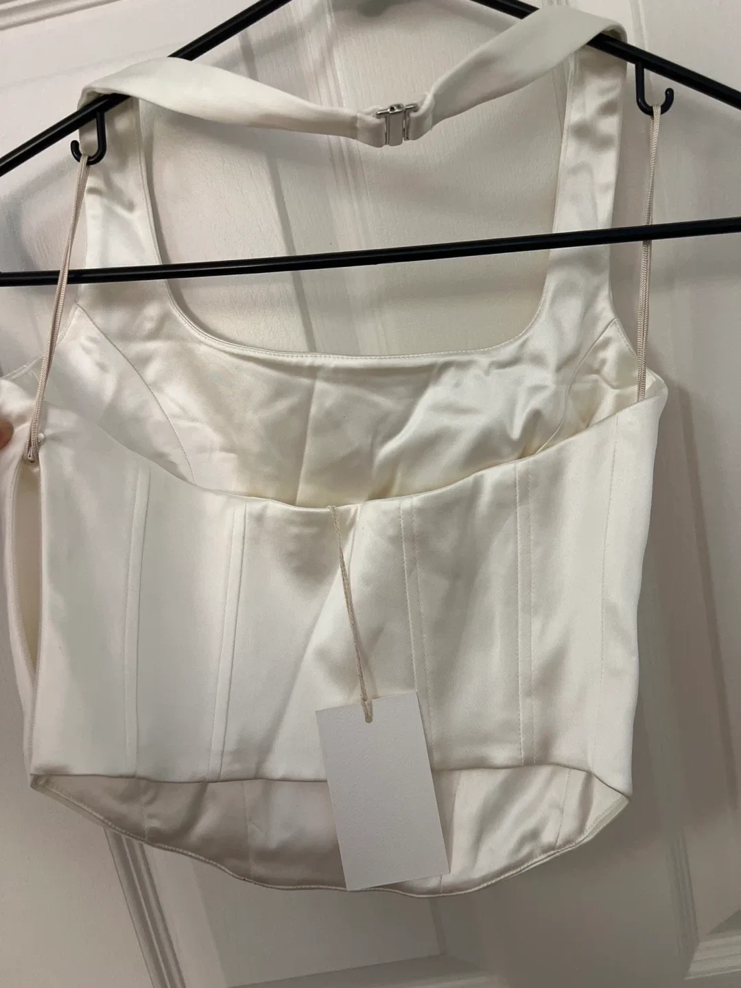 Silk Corset Top - White image indicator(2)