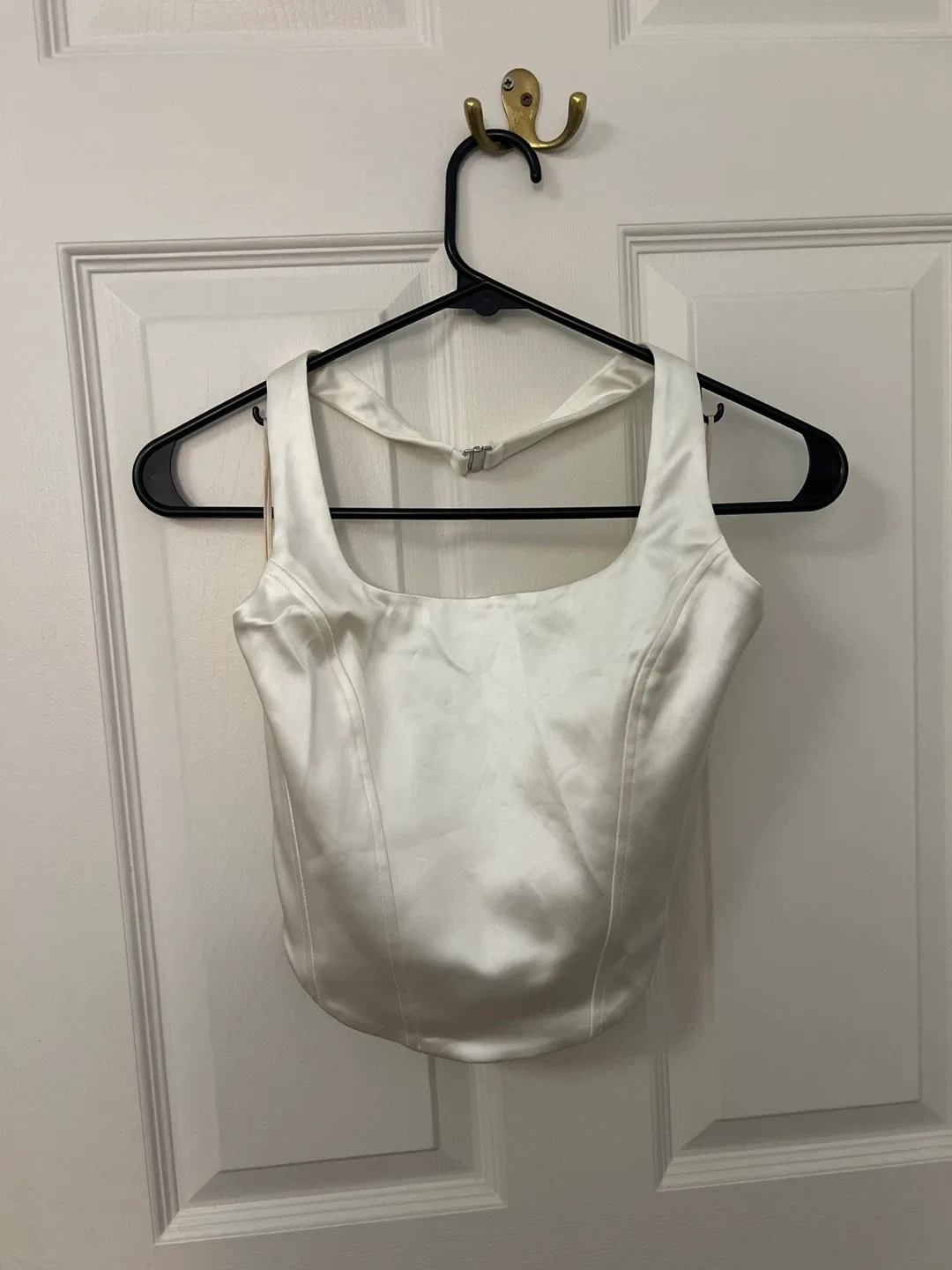 Silk Corset Top - White