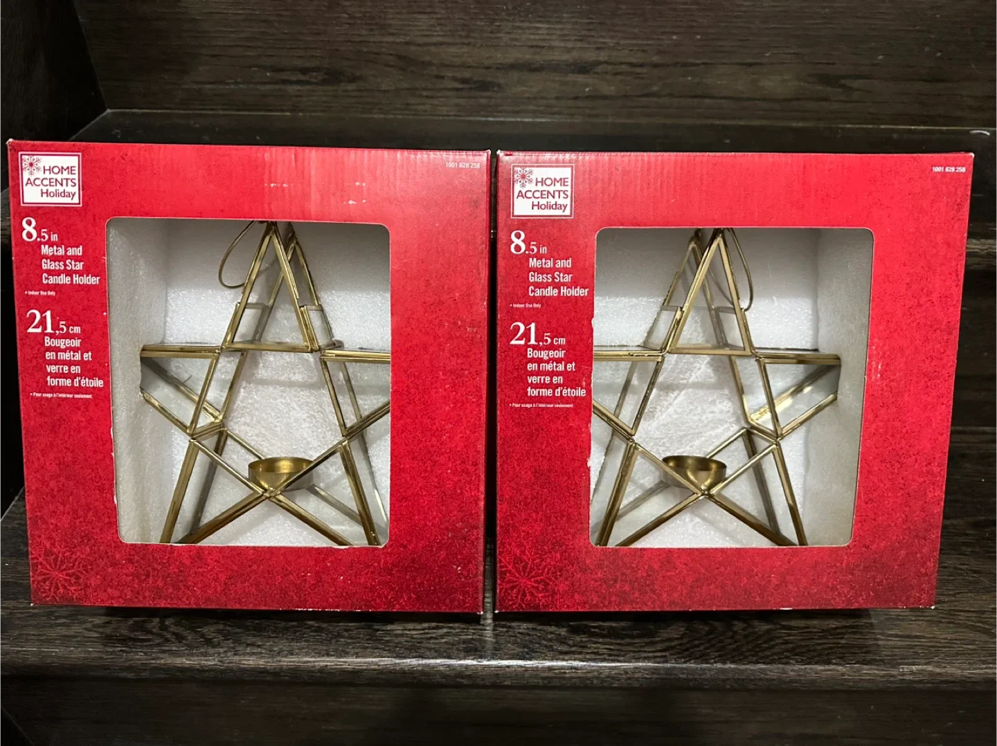 Home Accents Holiday Metal & Glass Star Candle Holder