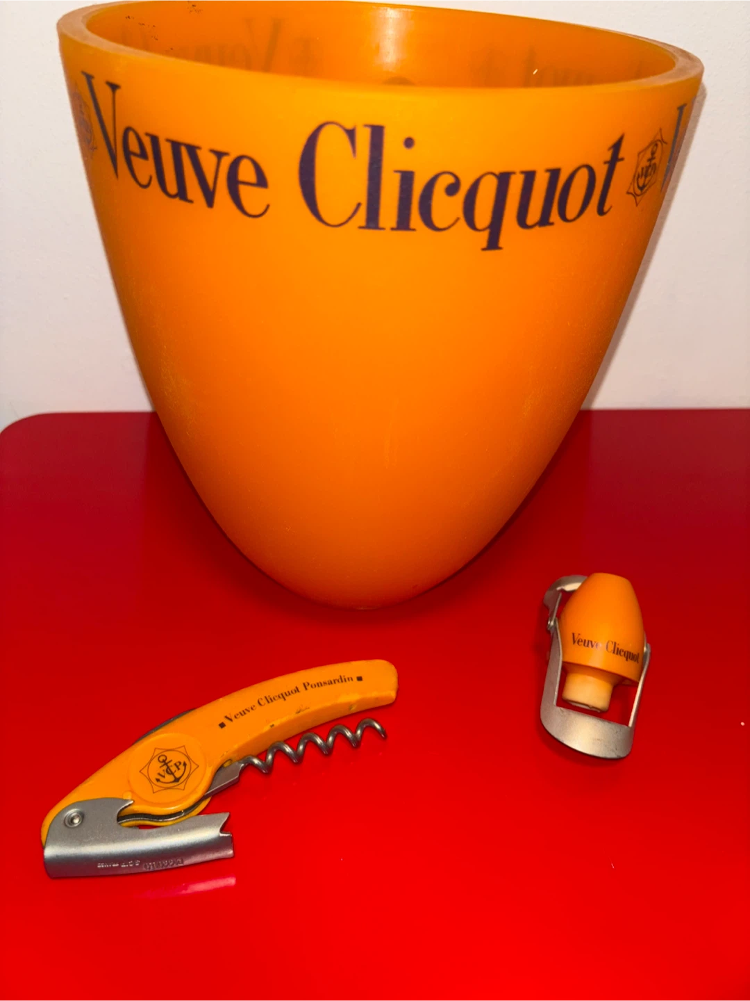 Veuve Clicquot Ice Bucket, Corkscrew, and Stopper - photo 3