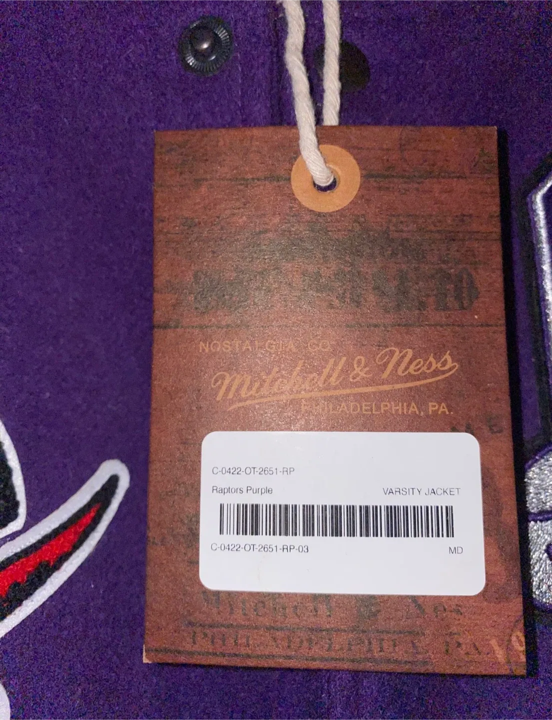 Mitchell & Ness Raptors OVO Varsity Jacket - Size M image indicator(6)