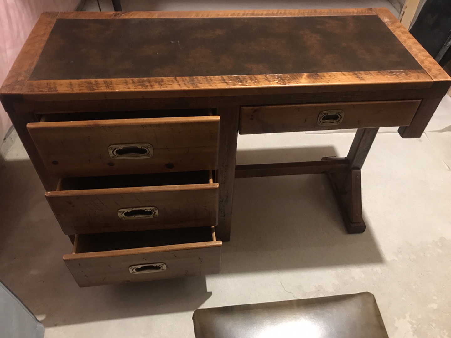 Wooden Desk with Drawers - photo 2