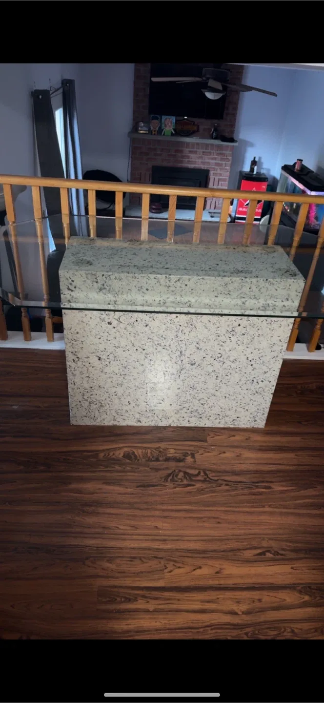 Glass Top Solid Marble Dining Room Table image indicator(2)