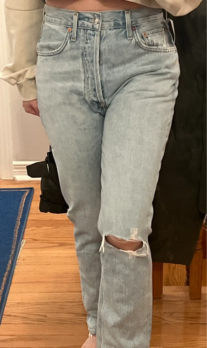 Aritzia AGOLDE Riley High Rise Straight Leg Jeans - Size 26