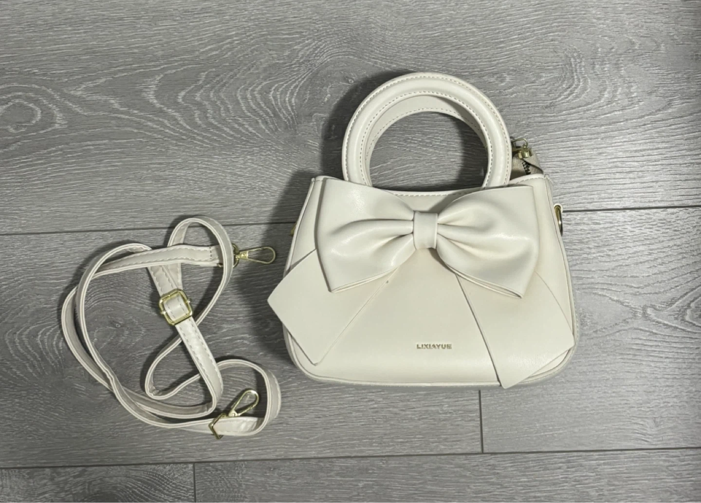 LIXIAYUE Off White Bow Handbag - photo 2