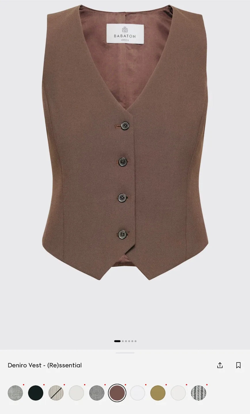 ARITZIA Babaton Vest - Espresso Brown Size 8 -$40 image indicator(2)