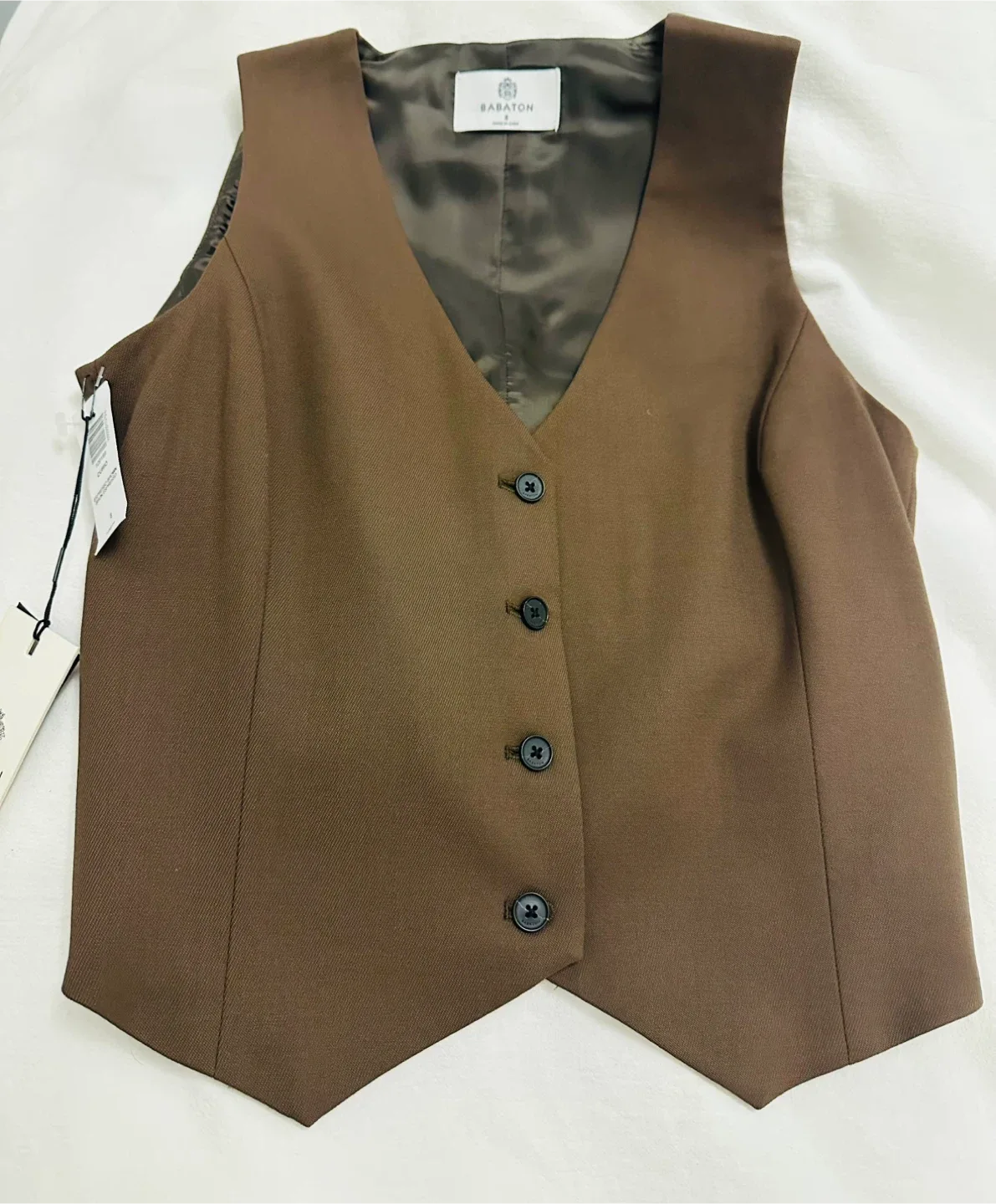 ARITZIA Babaton Vest - Espresso Brown Size 8 -$40