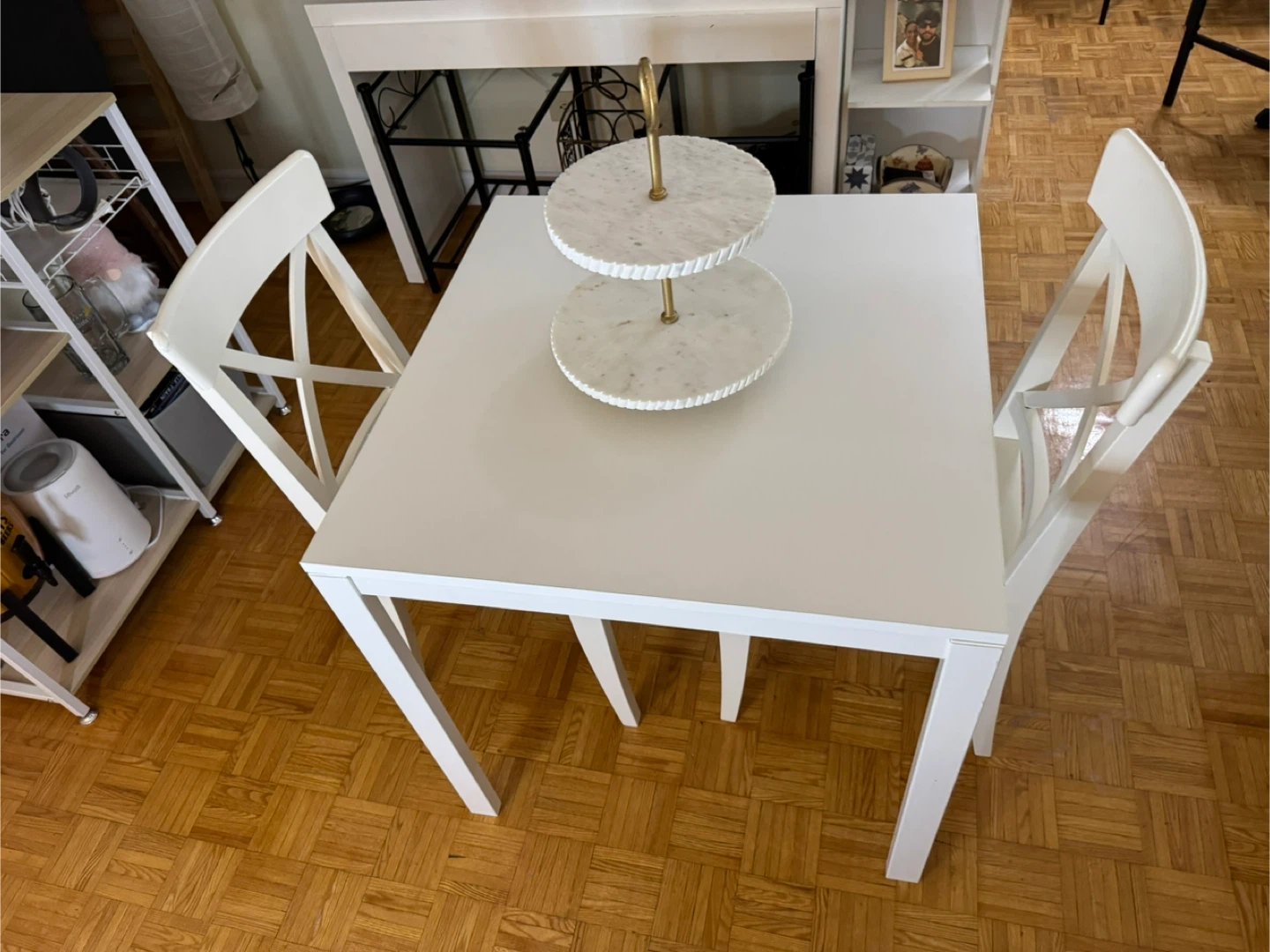 White Square Dining Table 36" x 36" - photo 3
