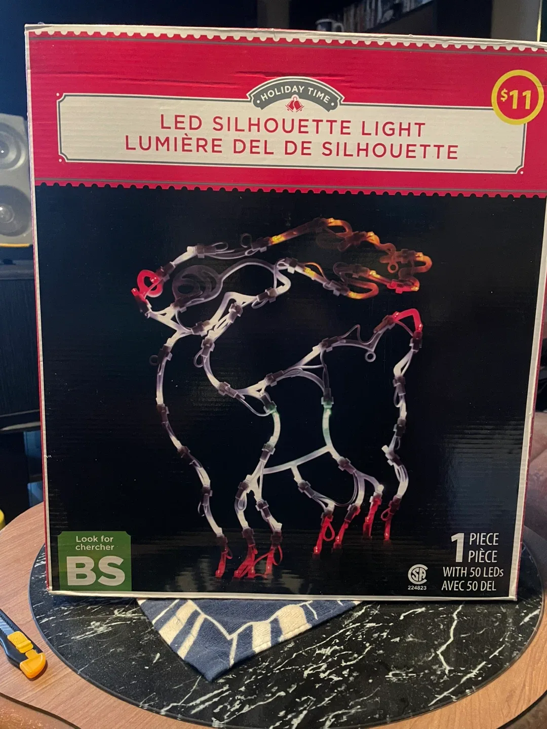 2 Holiday Time LED Reindeer Silhouette Light - NEW