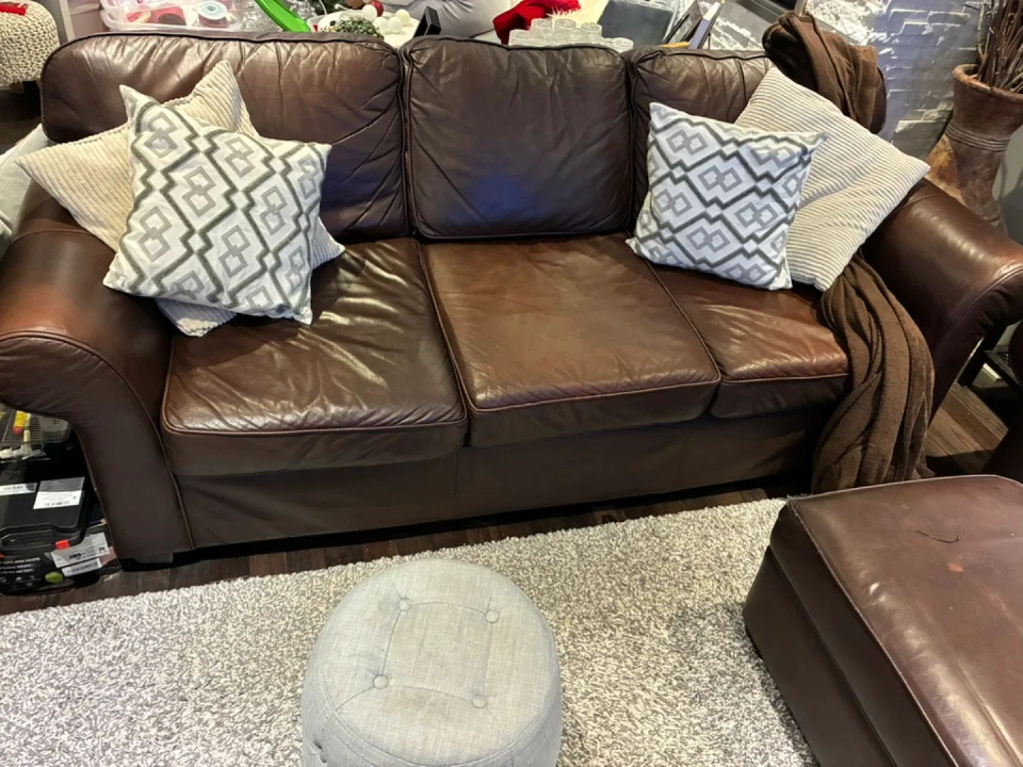 Leather Sofa Set - Brown image indicator(5)