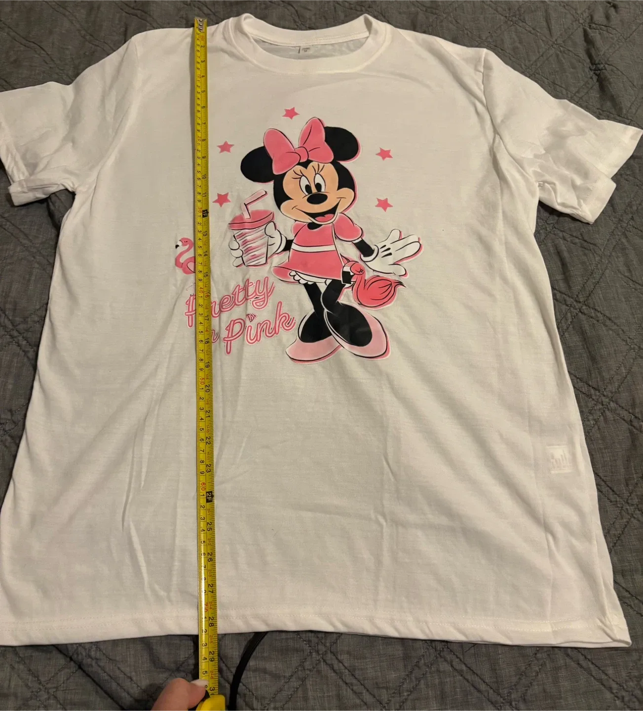 Minnie Mouse Pretty in Pink White T-Shirt - Size M