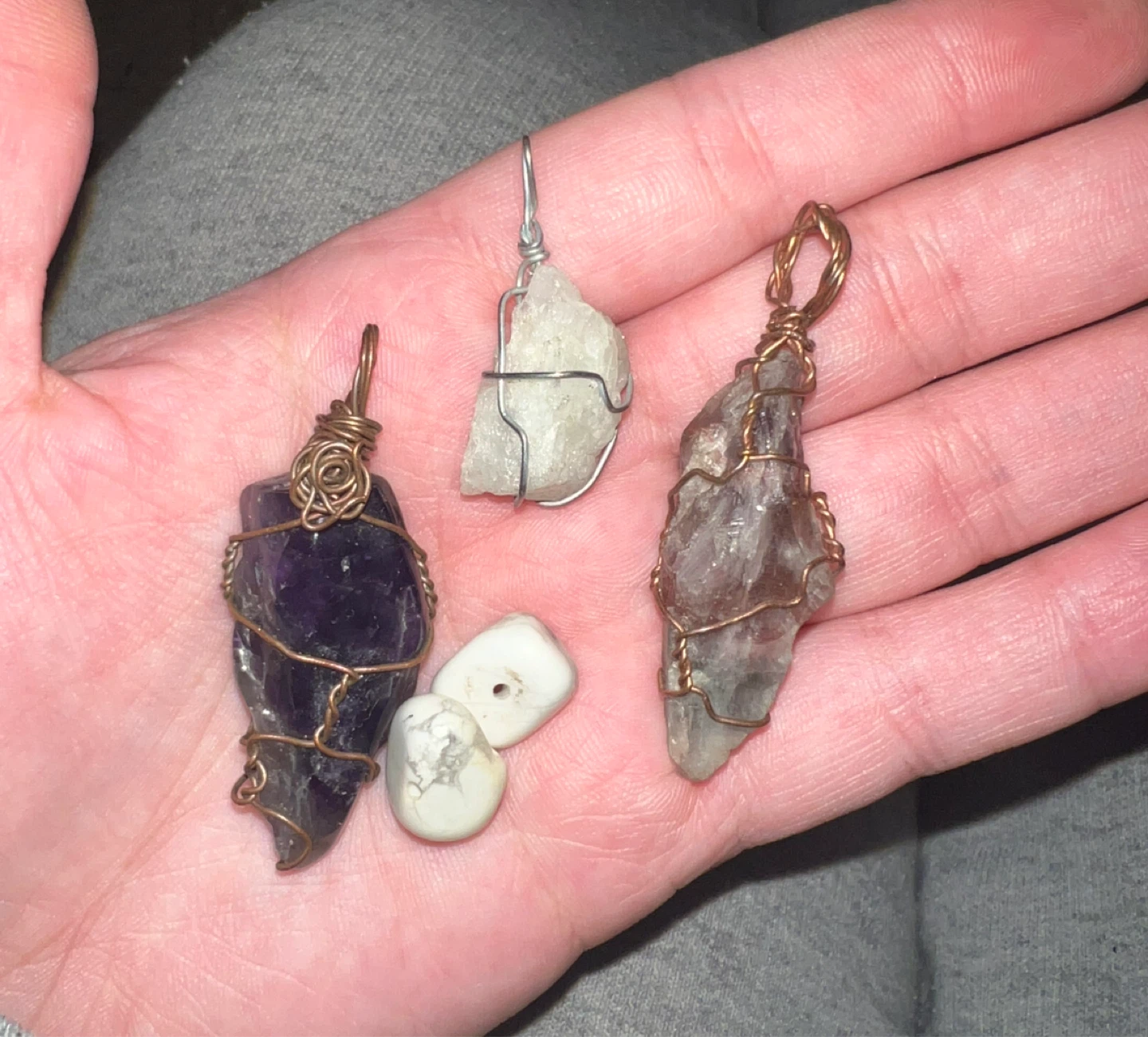 3 Handwrapped Crystals